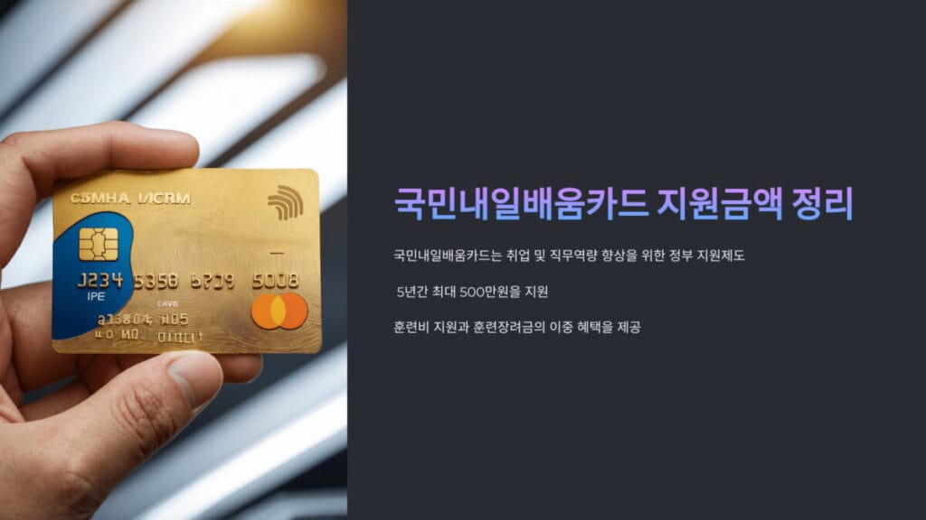 1 국민내일배움카드 지원금액